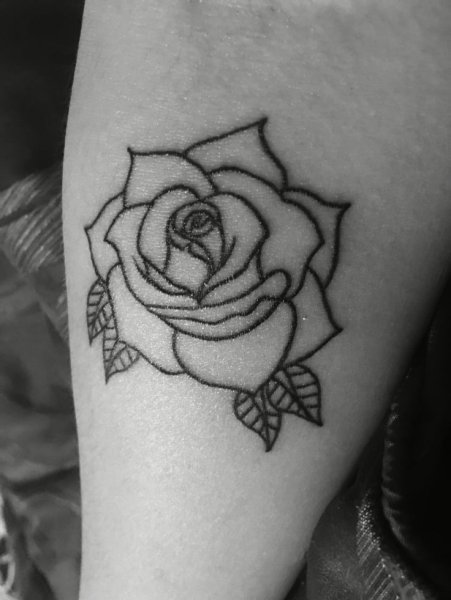 Лёгкие тату роза