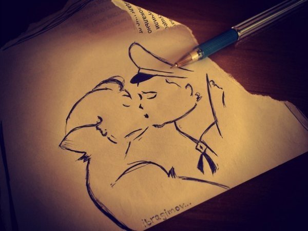 Лёгкие рисунки карандашом про любовь