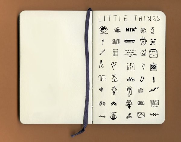 Маленькие рисунки для скейч бука