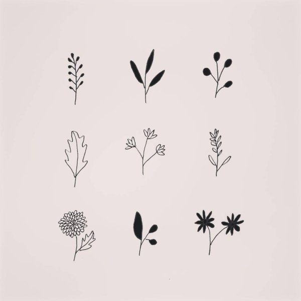 Растительный узор Минимализм