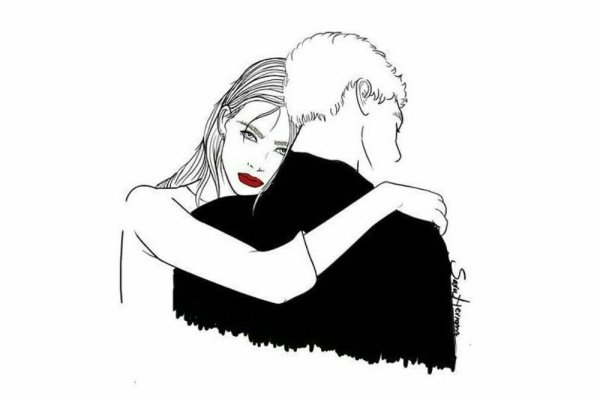 Любовь рисунок чб