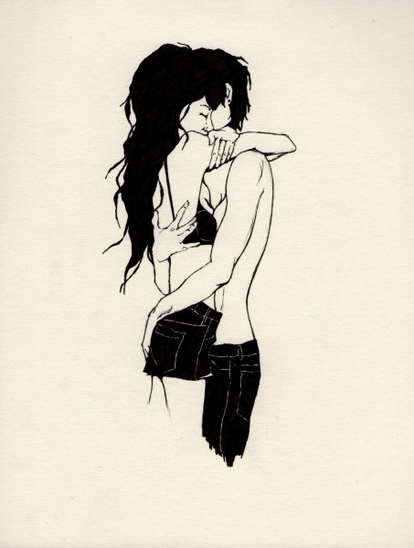 Парень и девушка набросок
