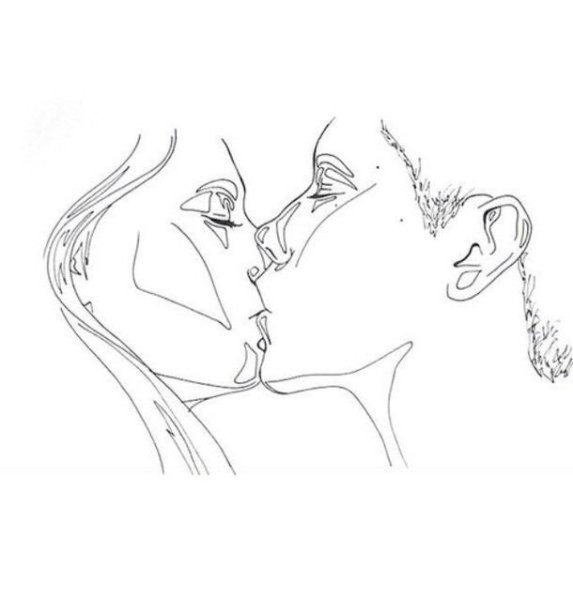 Поцелуй набросок