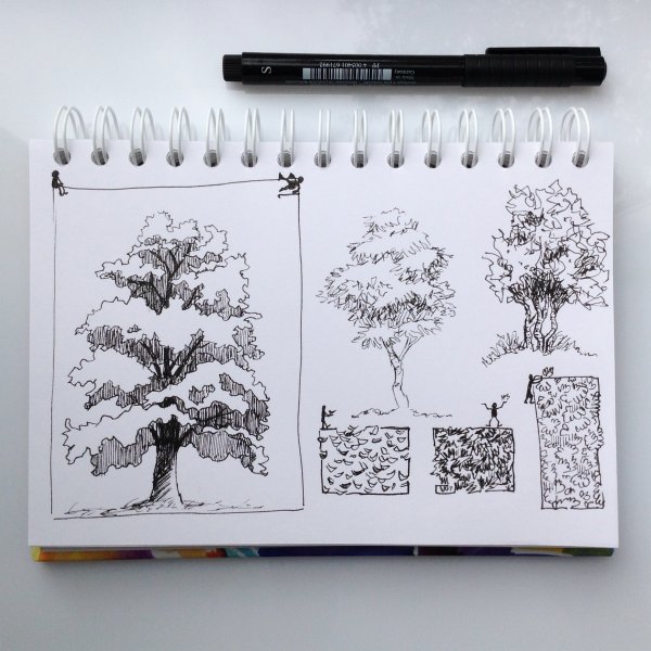 Дерево для скетчбука