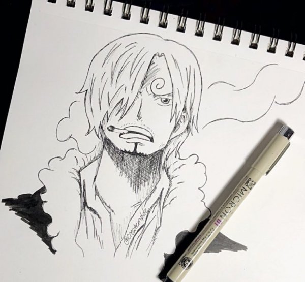 Скетчбук аниме карандашом