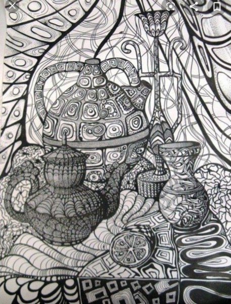 Декоративный натюрморт Графика