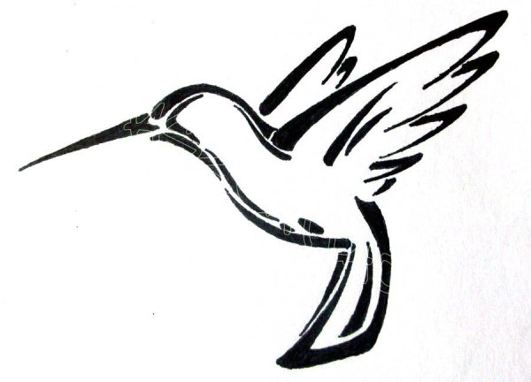 Эскиз птички от руки
