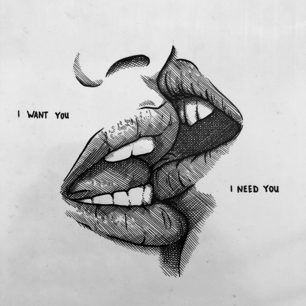 Иллюстрация губы геометрические