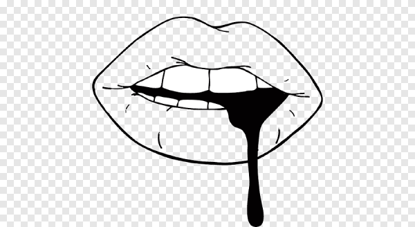 Губы черно белые