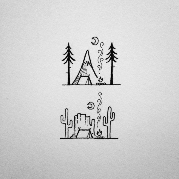 Минимализм карандашом