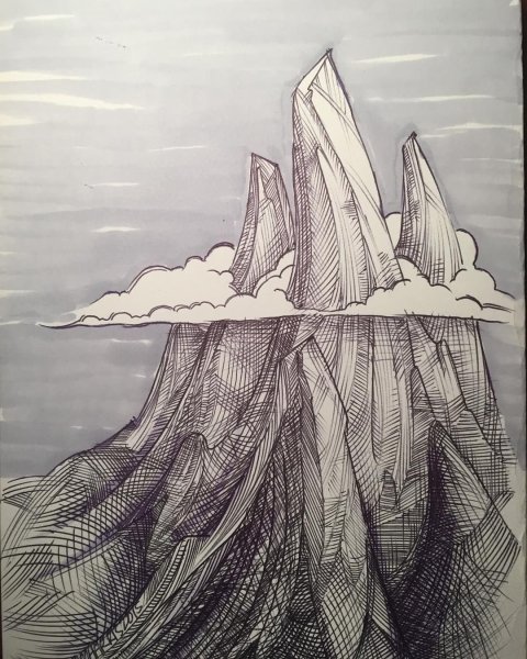 Скалы карандашом