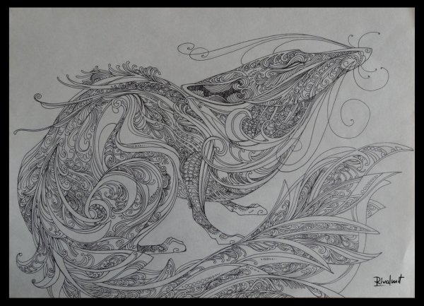 Рисунки гелевой ручкой драконы