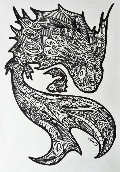 Тату дракона легкие