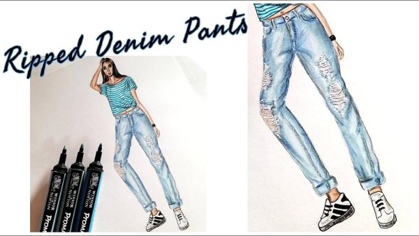 Рисунки на джинсах