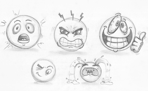 Смешная рожица рисунок