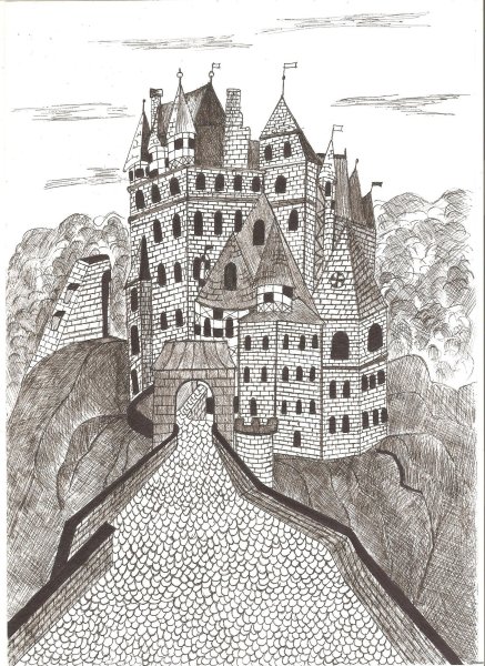 Замок в графике