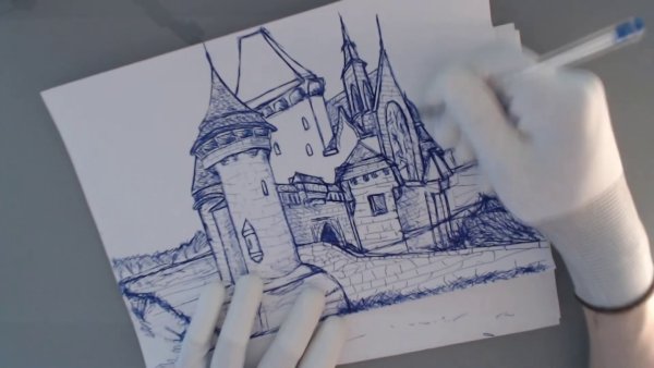 Замок гелевой ручкой