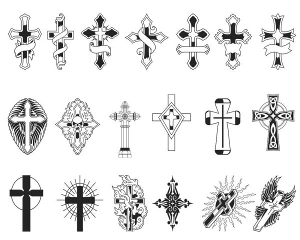 Рисунки крестов