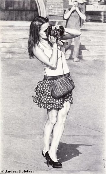 Реалистичные рисунки шариковой ручкой Андрей Полетаев