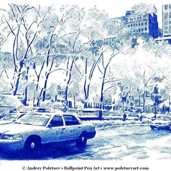 Картины шариковой ручкой Андрея Полетаева
