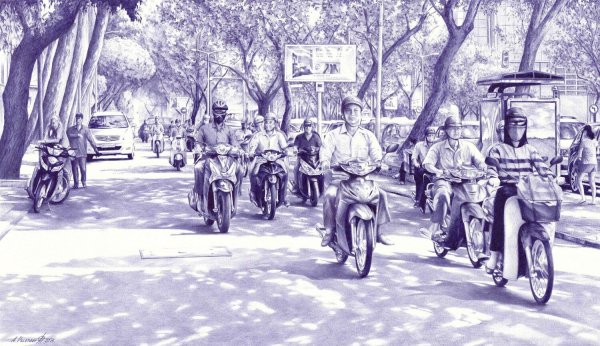 Художник Андрей Полетаев картины шариковой ручкой