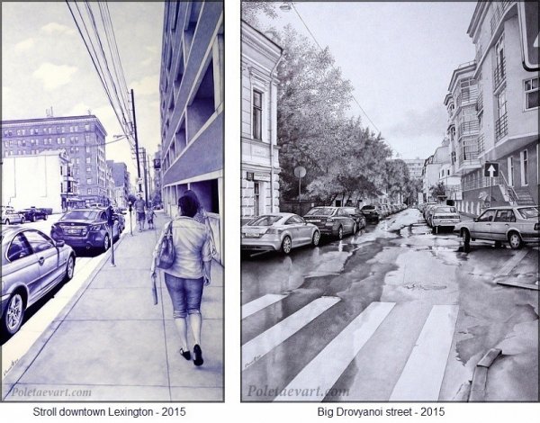 Картины шариковой ручкой Андрея Полетаева