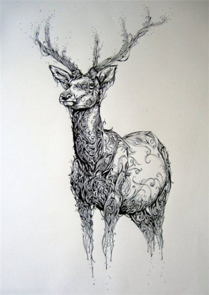 Олень стилизованный