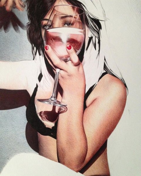 Гипер реализ шариковой ручкой