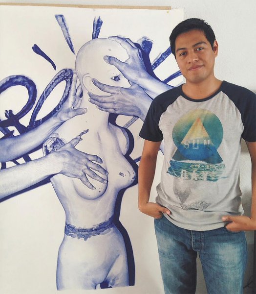 Реалистичные картины шариковой ручкой