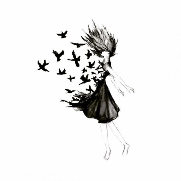 Грустные черно белые рисунки