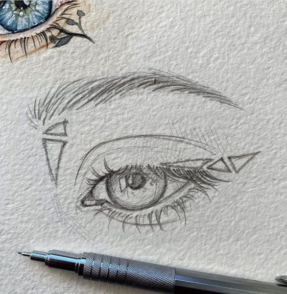 Глаз рисунок ручкой