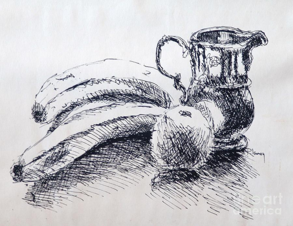 Натюрморт гелевой ручкой