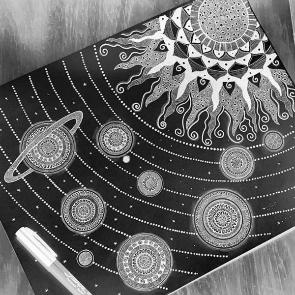 Зентангл космос