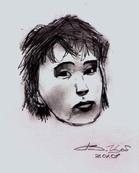 Виктор Цой рисунок карандашом