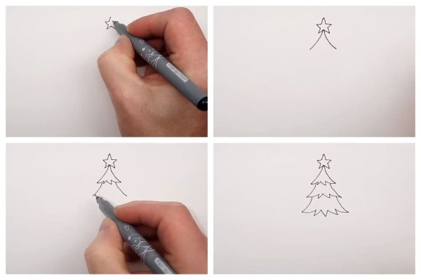 Зентангл Новогодняя елка