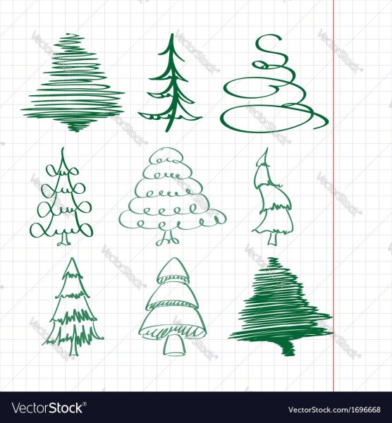 Елка карандашом