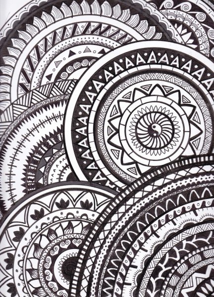 Зентангл, мандалы узоры