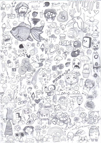 Мелкие рисунки в тетради