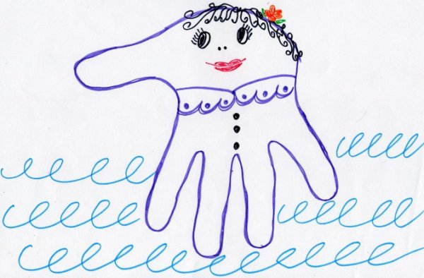 Обведенная ладошка