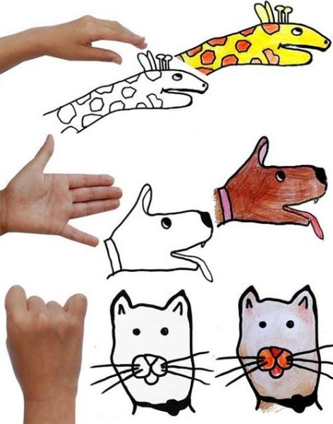 Рисование с помощью руки