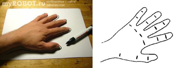 Ладонь обводка