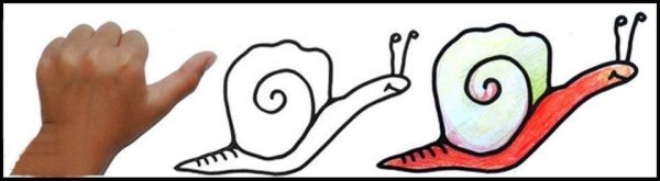 Рисование по обведенной ладони