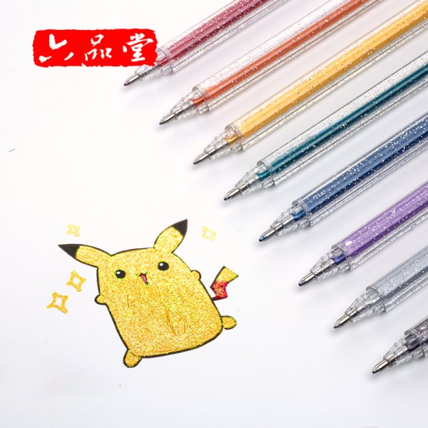 Рисунки цветными блестящими ручками