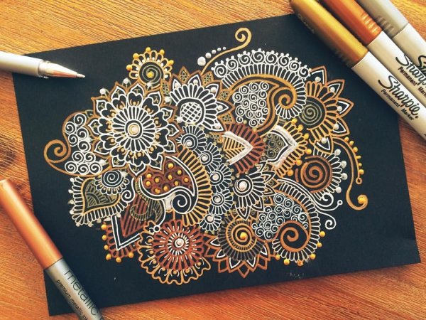 Рисунки из гелевых ручек