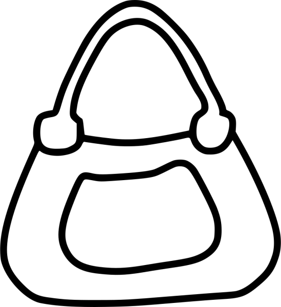 Раскраска сумочка для детей