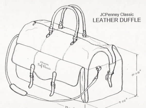 Лекало дорожной сумки из кожи