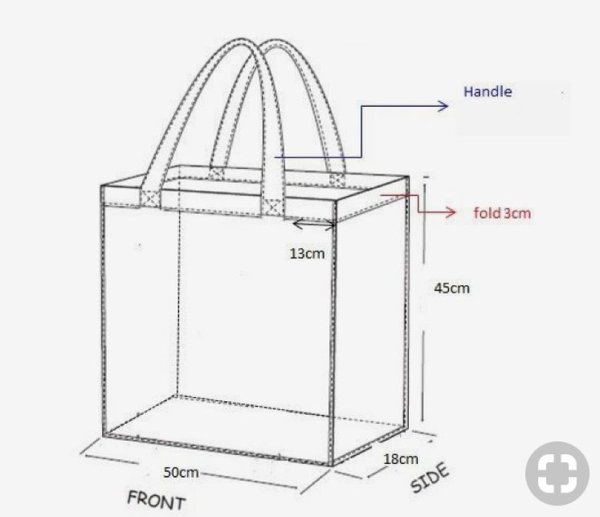 Чертеж хозяйственной сумки