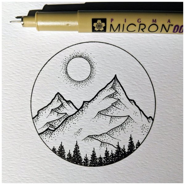 Маленькие рисунки гелевой ручкой