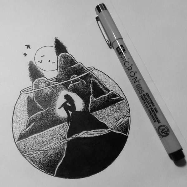 Рисунки для скетчбука для срисовки