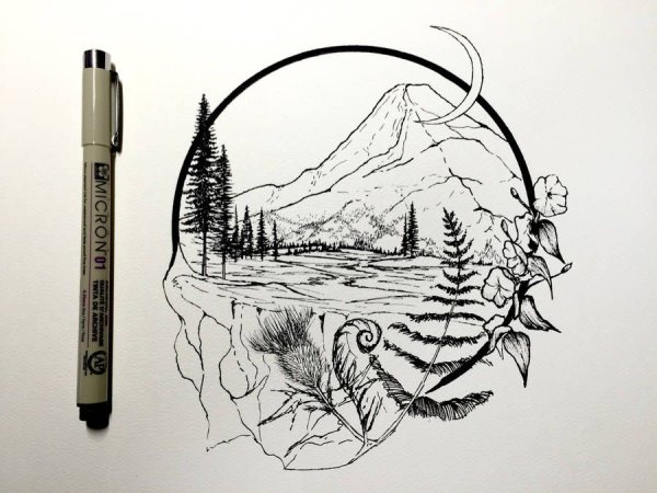 Рисунки для скетчбука черной ручкой